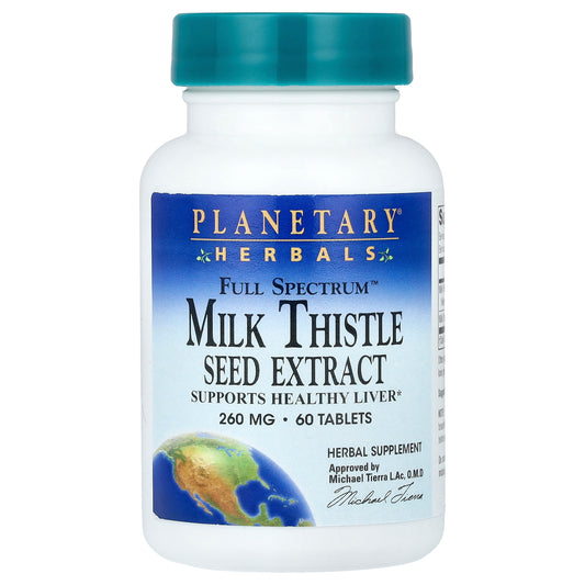 Planetary Herbals, Full Spectrum™ Milk Thistle Seed Extract, 60 Tablets