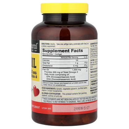 Mason Natural, Fish Oil, 1,000 mg, 200 Softgels