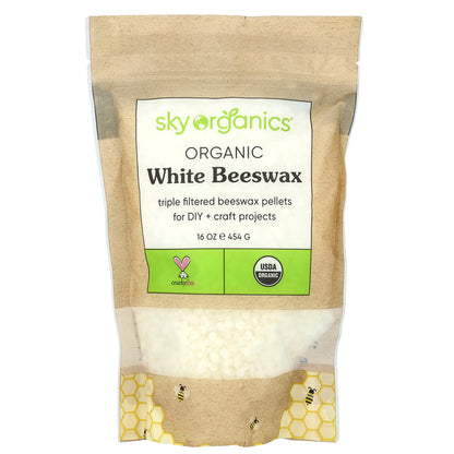 Sky Organics, Organic White Beeswax, 16 oz (454 g)