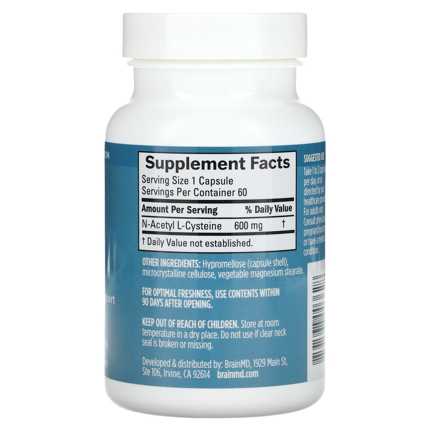 BrainMD, NAC, 600 mg, 60 Vegan Capsules