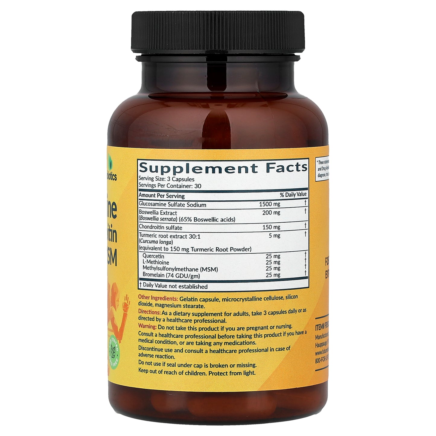 Futurebiotics, Glucosamine, Chondroitin, Turmeric & MSM, 90 Capsules