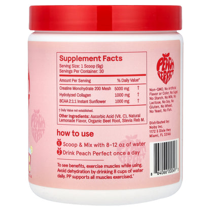 Peach Perfect, Creatine, Pink Lemonade, 9.6 oz (272 g)
