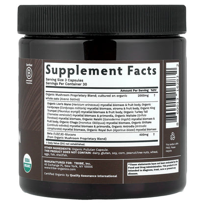 Tribe Organics, Mushroom Golden Blend, 90 Capsules