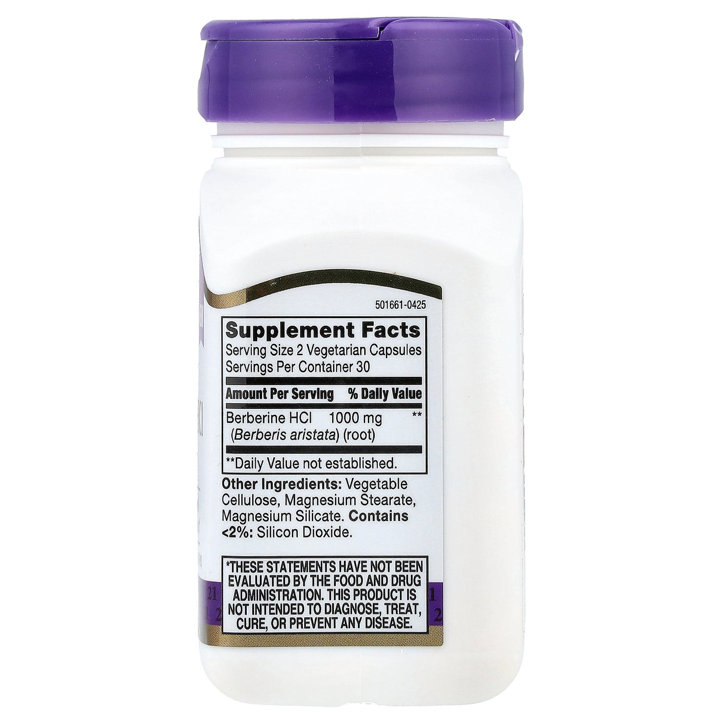 21st Century, Berberine HCI, 60 Vegetarian Capsules (500 mg per Capsule)