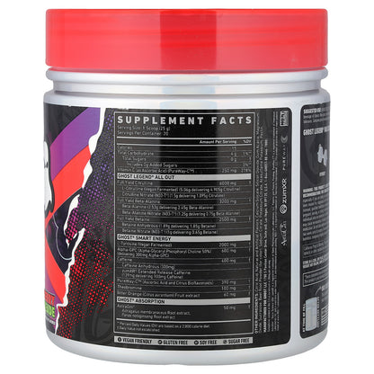 Ghost, Legend® All Out Pre-Workout, Cherry Limeade, 17.6 oz (500 g)