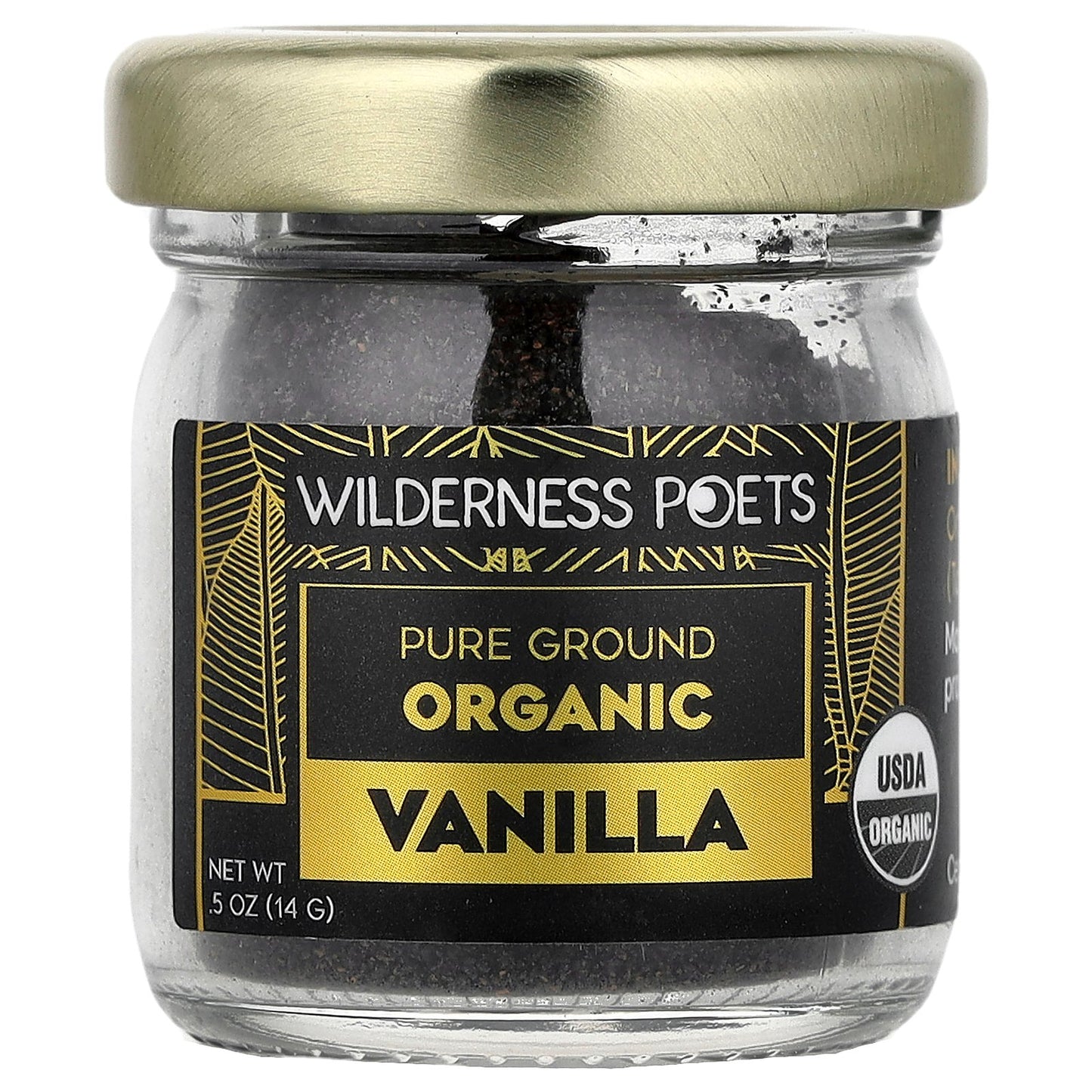 Wilderness Poets, Pure Ground Organic Vanilla, 0.5 oz (14 g)