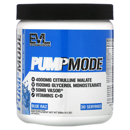 EVLution Nutrition, PumpMode, Blue Raz, 9.1 oz (258 g)