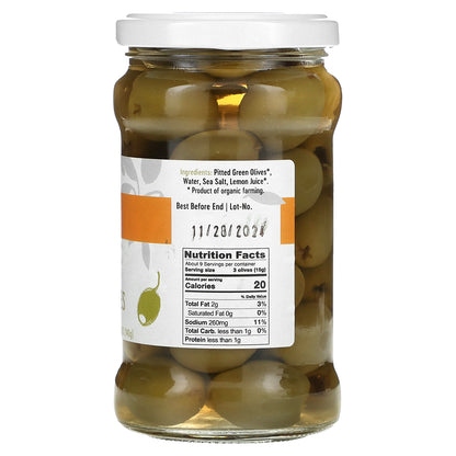 Gaea, Organic Pitted Green Olives, 10.2 oz (290 g)