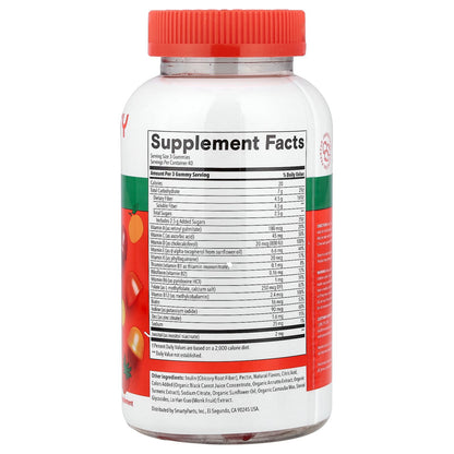 SmartyPants, Kids Plus, Multi & Fiber, Strawberry, Orange and Lemon, 120 Gummies