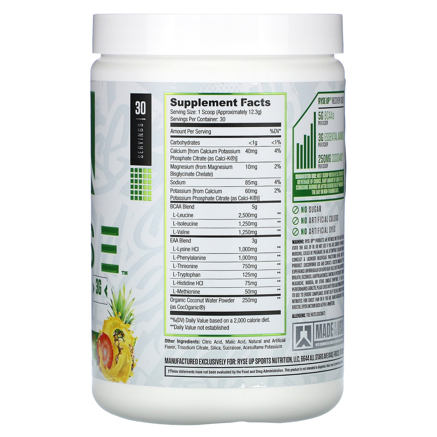 RYSE, BCAA / EAA, Strawberry Pineapple, 13 oz (369 g)