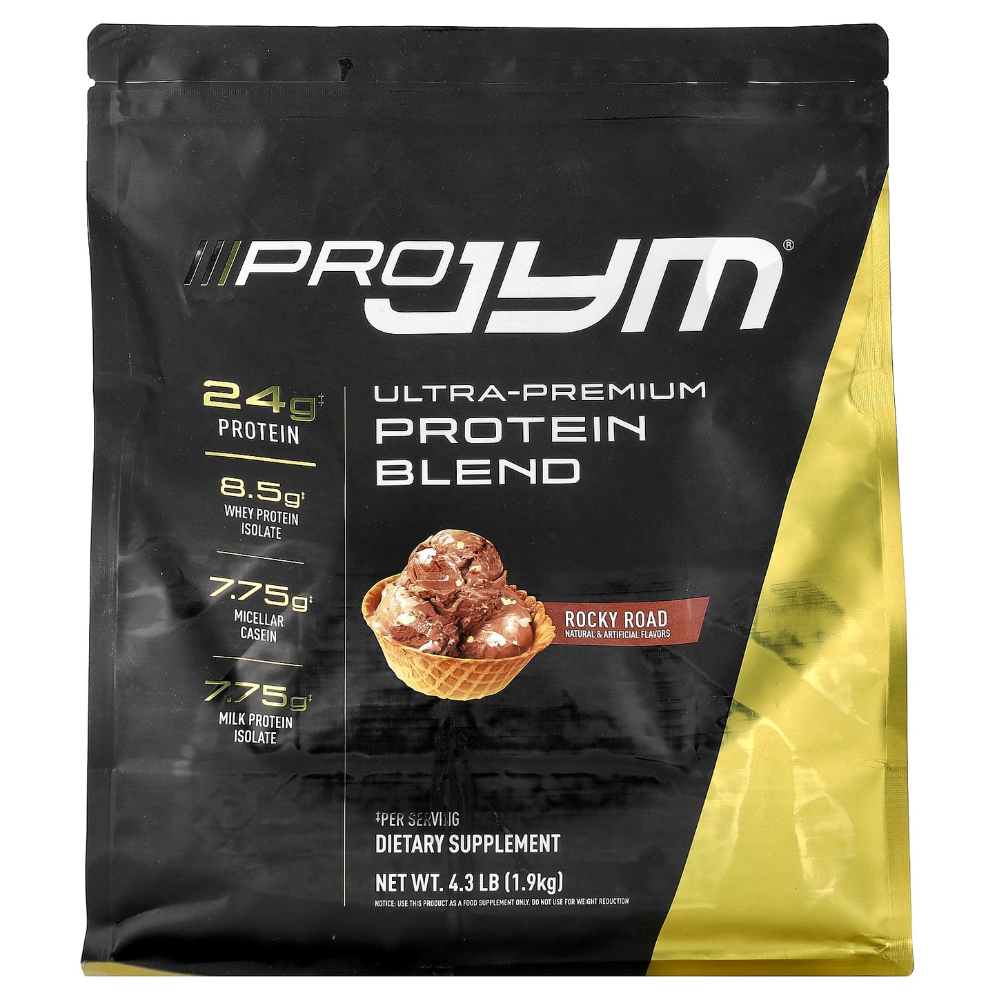 JYM Supplement Science, Pro JYM®, Ultra-Premium Protein Blend, Rocky Road, 4.3 lb (1.9 kg)