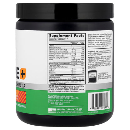 Optimum Nutrition, Creatine+, Orange Passionfruit, 12.69 oz (360 g)