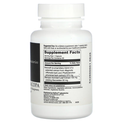 DaVinci Laboratories, Relora With Bacopa, 60 Capsules