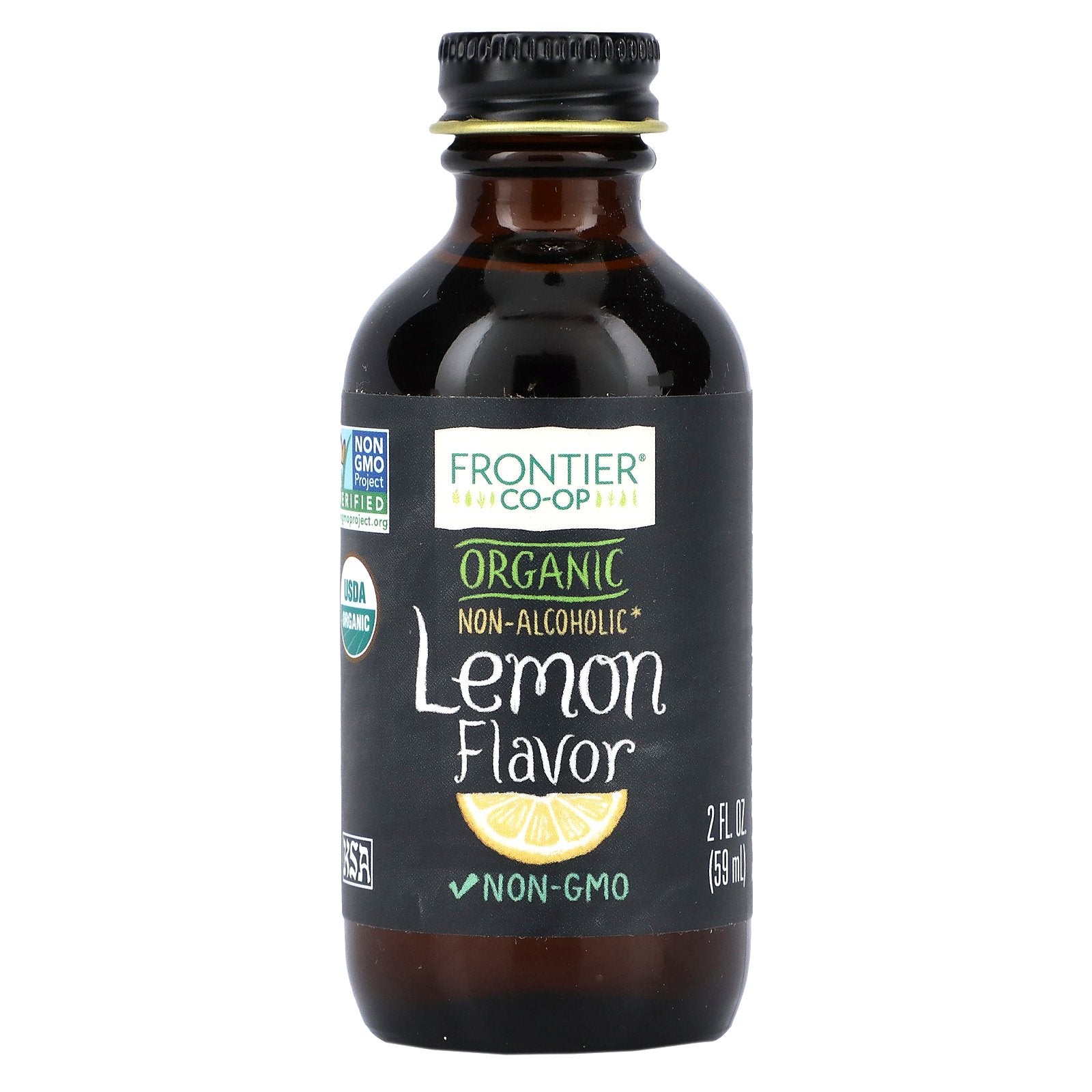 Frontier Co-op, Organic Lemon Flavor, Non-Alcoholic, 2 fl oz (59 ml)