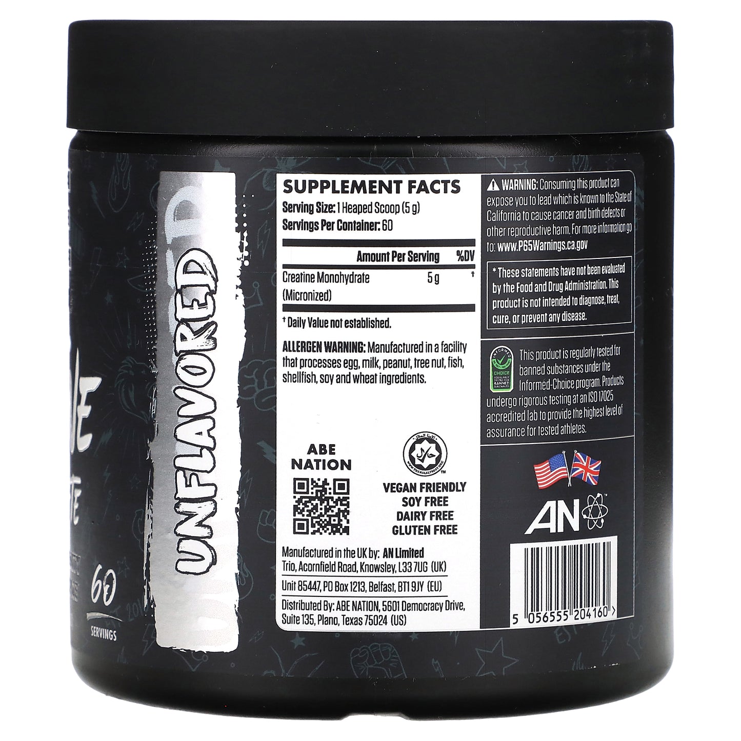 ABE, Creatine Monohydrate, Unflavored, 5 g, 10.58 oz (300 g)