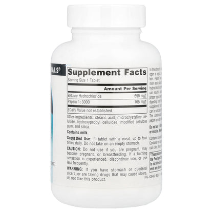 Source Naturals, Betaine HCI, 90 Tablets