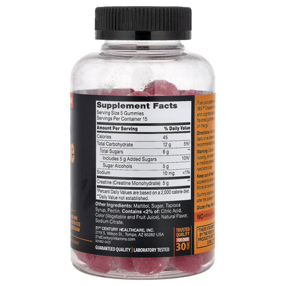 21st Century, Full Fuel 365™, Creatine Monohydrate Gummies, Mixed Berry, 75 Gummies (1 g per Gummy)