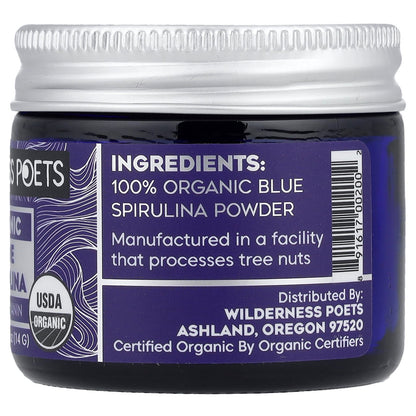 Wilderness Poets, Organic Blue Spirulina Phycocyanin, 0.5 oz (14 g)