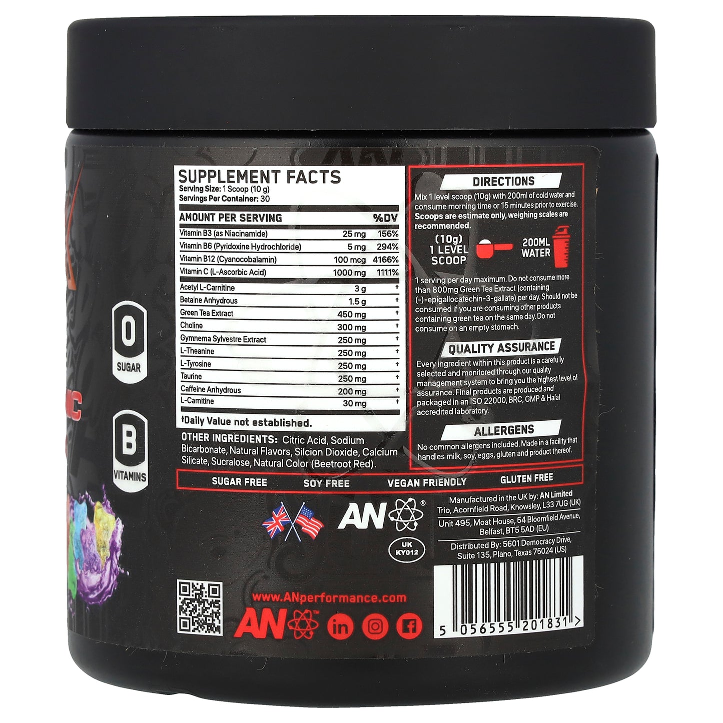 ABE, Shred-X, Extreme Thermogenic Powder, Sour Gummy Bear, 10.58 oz (300 g)