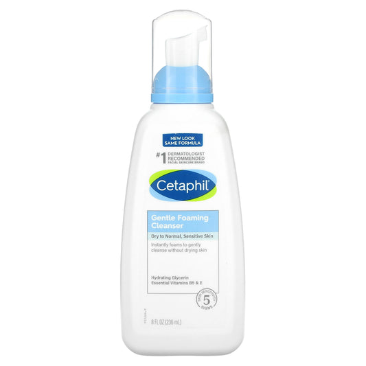 Cetaphil, Gentle Foaming Cleanser, Fragrance Free, 8 fl oz (236 ml)