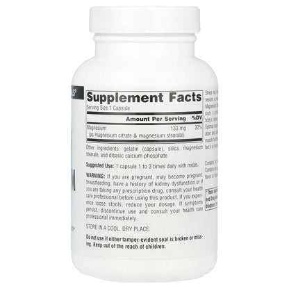 Source Naturals, Magnesium Citrate , 133 mg , 90 Capsules