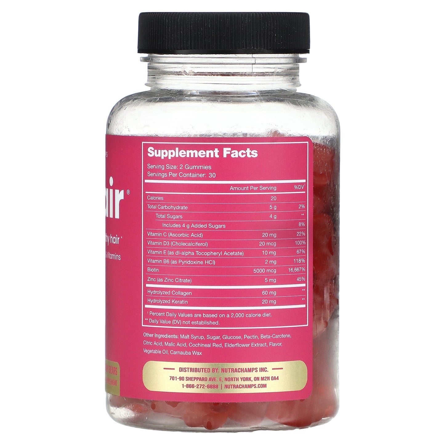 NutraChamps, Hairflair, Natural Mixed Berry, 60 Gummy Bears