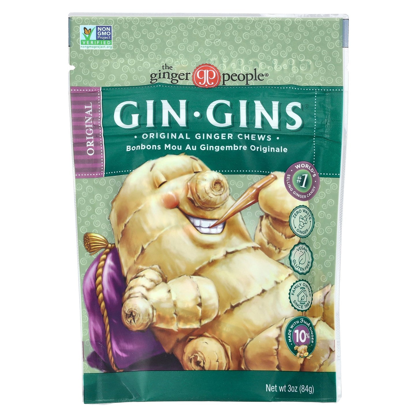 The Ginger People, Gin Gins®, Ginger Chews, Original , 3 oz (84 g)