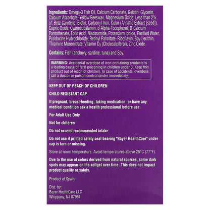 One-A-Day, Prenatal 1 with Folic Acid, DHA & Iron, 60 Softgels