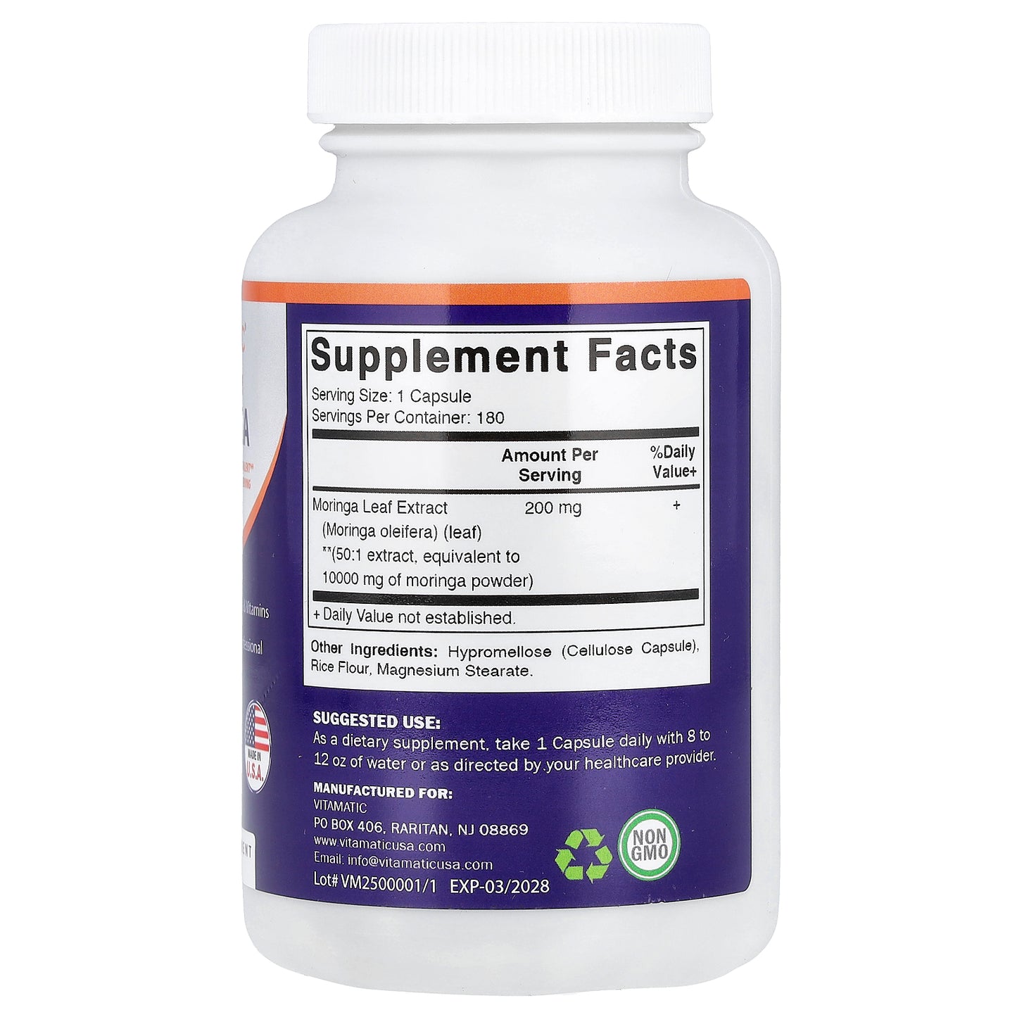 Vitamatic, Moringa, 10,000 mg, 180 Capsules