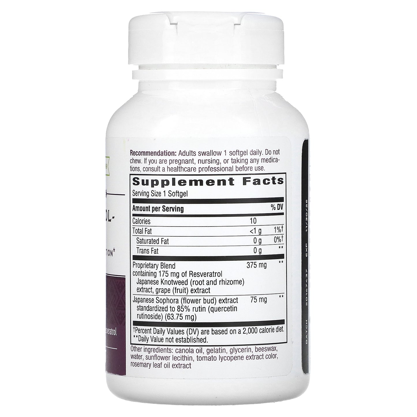 Nature's Way, Premium Blend Resveratrol Forte, 175 mg, 60 Softgels