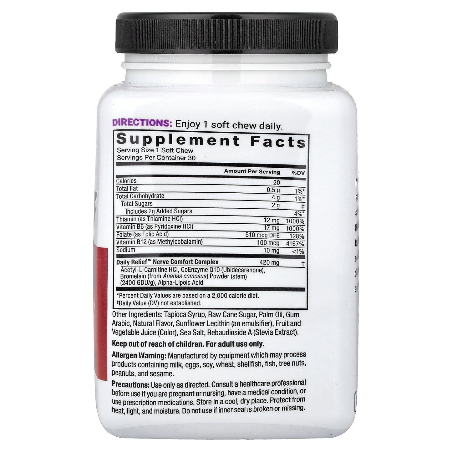 Force Factor, Daily Relief™, Nerve, Blueberry Acai, 30 Soft Chews