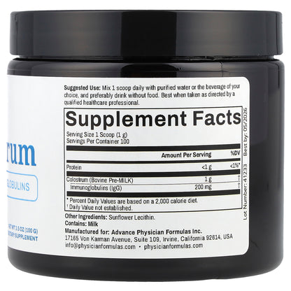 Advance Physician Formulas, Colostrum, 3.5 oz (100 g)