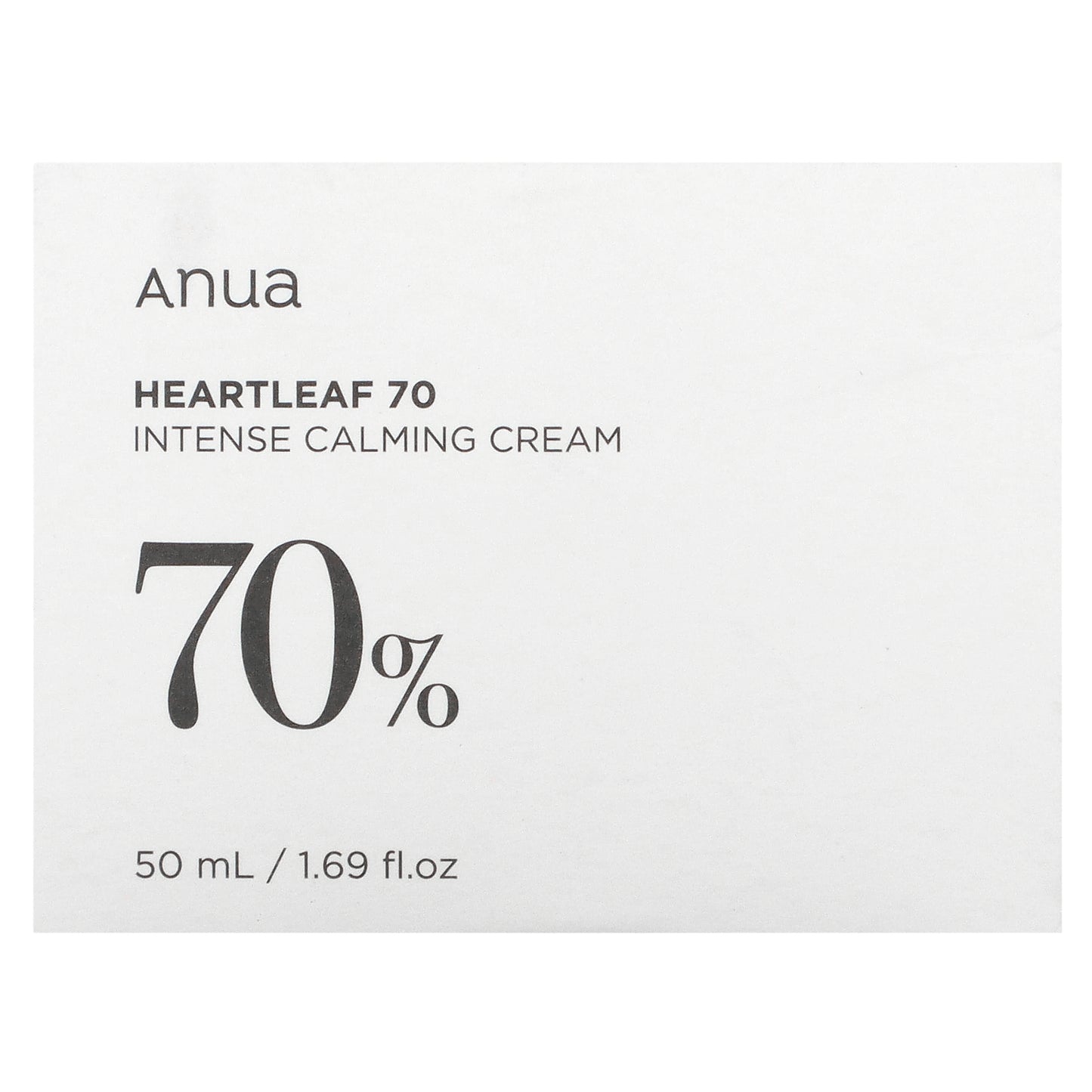 Anua, Heartleaf 70% Intense Calming Cream, 1.69 fl oz (50 ml)