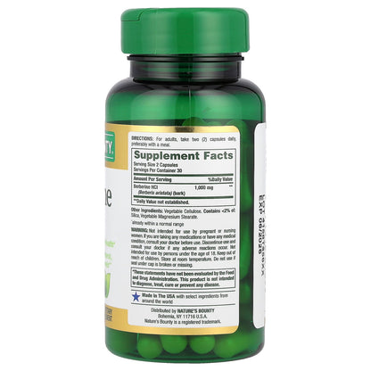 Nature's Bounty, Berberine, 60 Capsules (500 mg per Capsule)