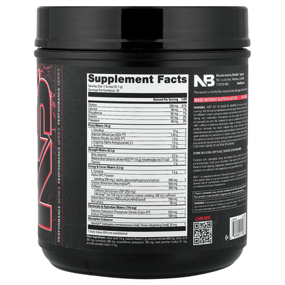 NutraBio, PRE-Workout, Paradise Punch, 1.37 lb (621 g)