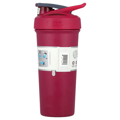 Blender Bottle, Strada Sleek™, Insulated Stainless Steel, Raspberry, 25 oz (740 ml)