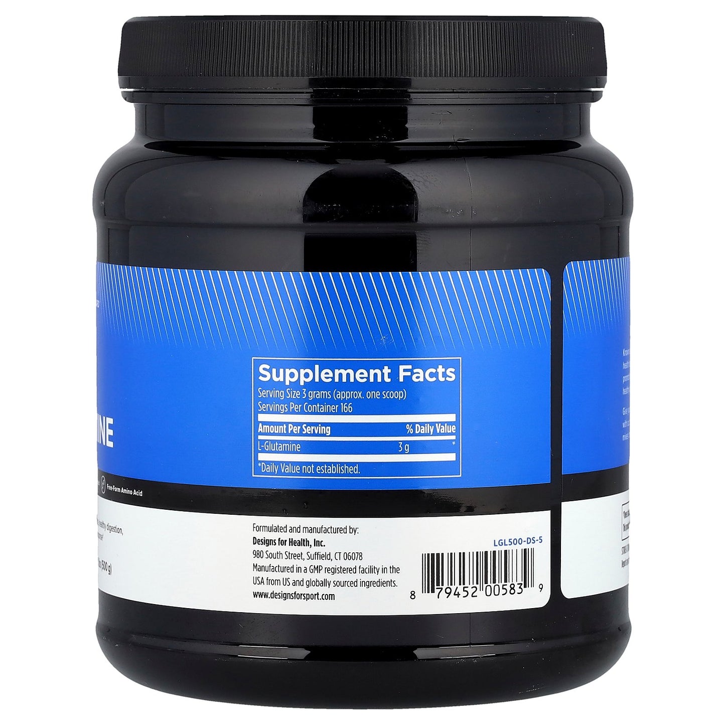 Designs For Health, L-Glutamine, 1.1 lbs (500 g)