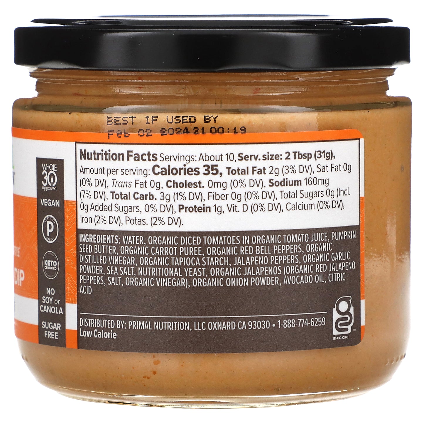 Primal Kitchen, Queso Style Plant Based Dip, Mild, 11.5 oz (326 g)