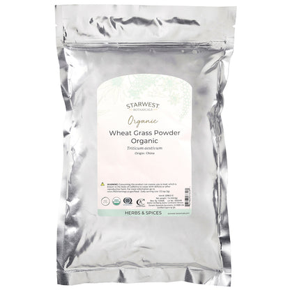 Starwest Botanicals, Organic Wheat Grass Powder, 1 lb (453.6 g)