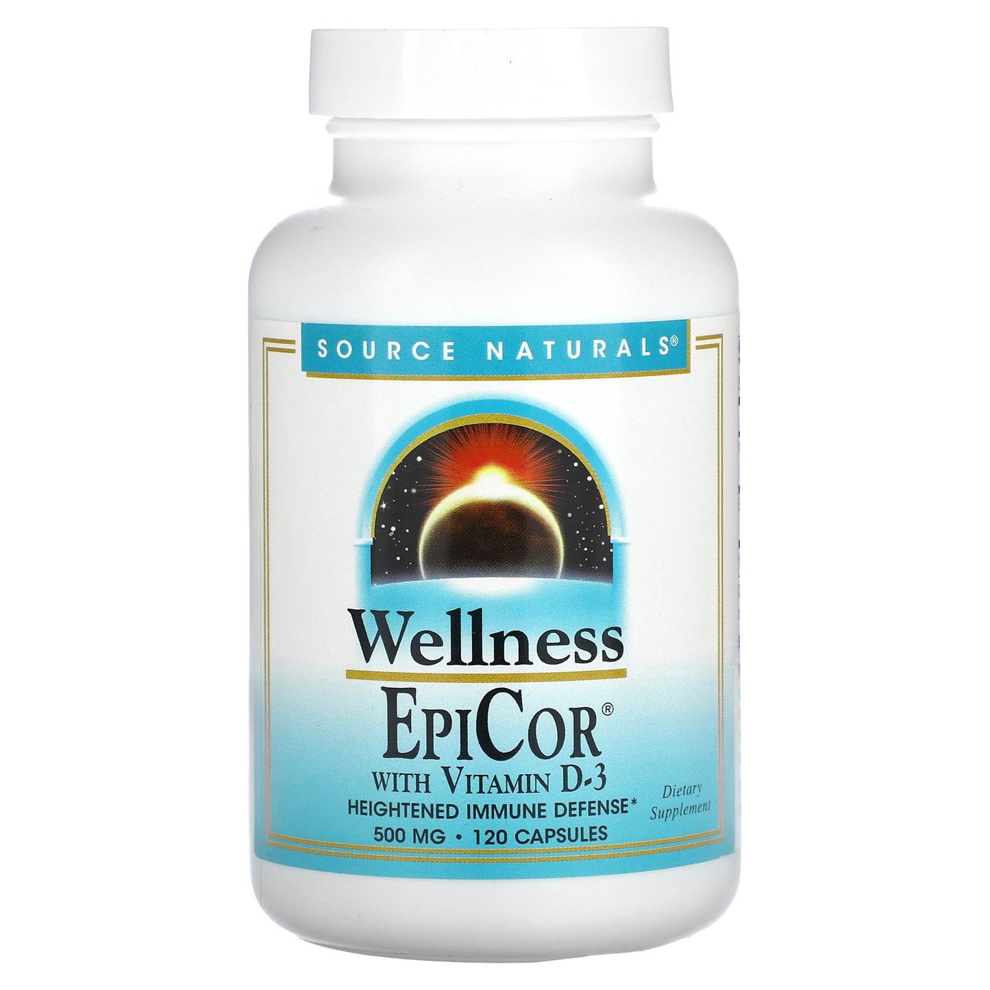 Source Naturals, EpiCor With Vitamin D-3, 120 Capsules