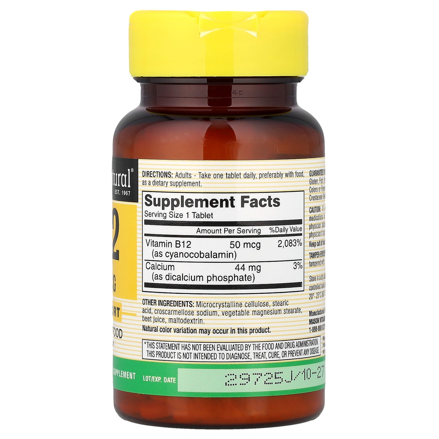 Mason Natural, Vitamin B-12, 100 Tablets