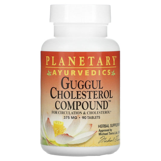 Planetary Herbals, Guggul Cholesterol Compound, 375 mg, 90 Tablets