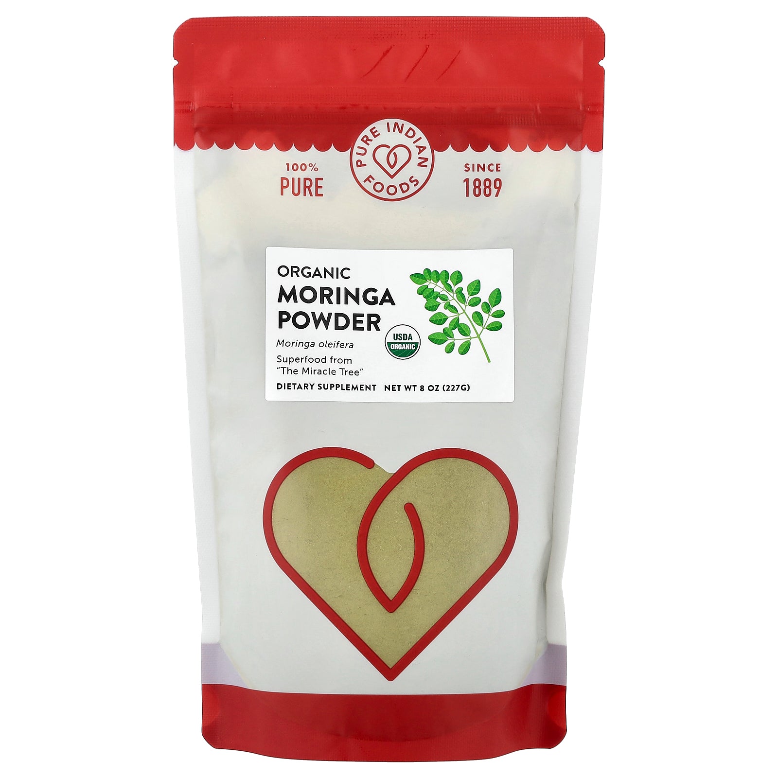Pure Indian Foods, Organic Moringa Powder, 8 oz (227 g)
