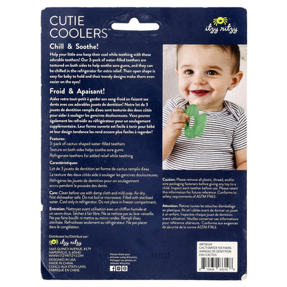 itzy ritzy, Cutie Coolers™, Soothing Water-Filled Teethers, 3+ Months, Cacti, 3 Teethers