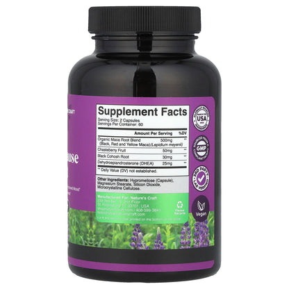 Nature's Craft, Women's Wellness, Perimenopause Support, 120 Capsules