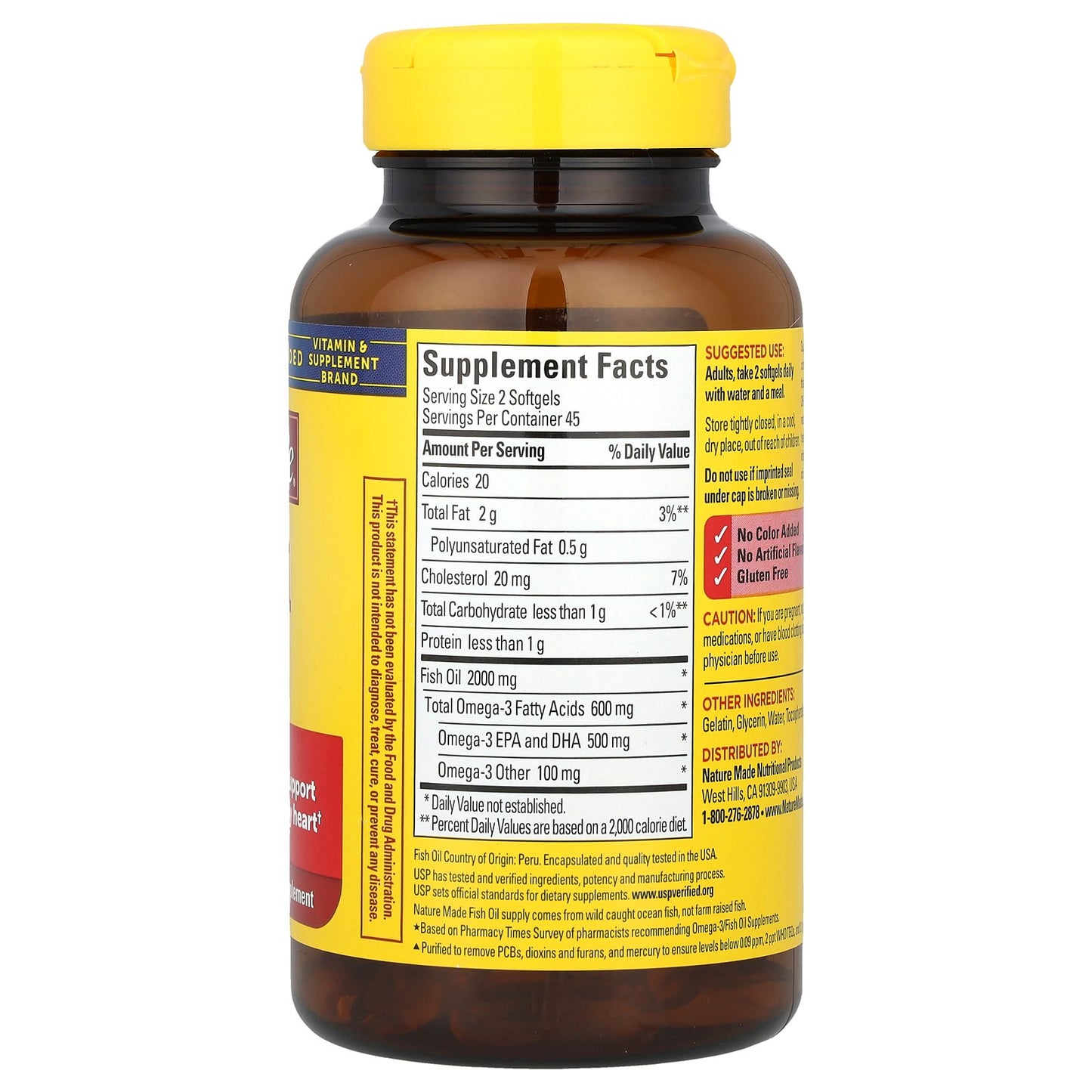 Nature Made, Fish Oil, 1,000 mg, 90 Softgels