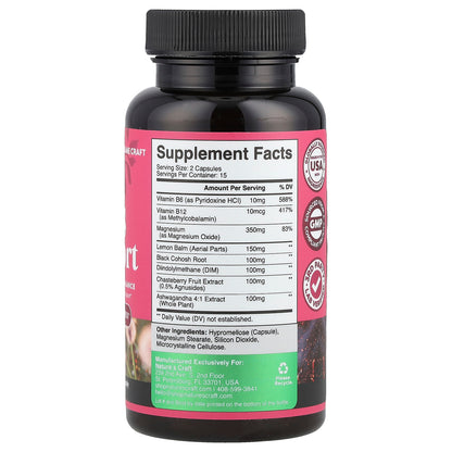 Nature's Craft, Women's Wellness, PMS Support, 30 Capsules