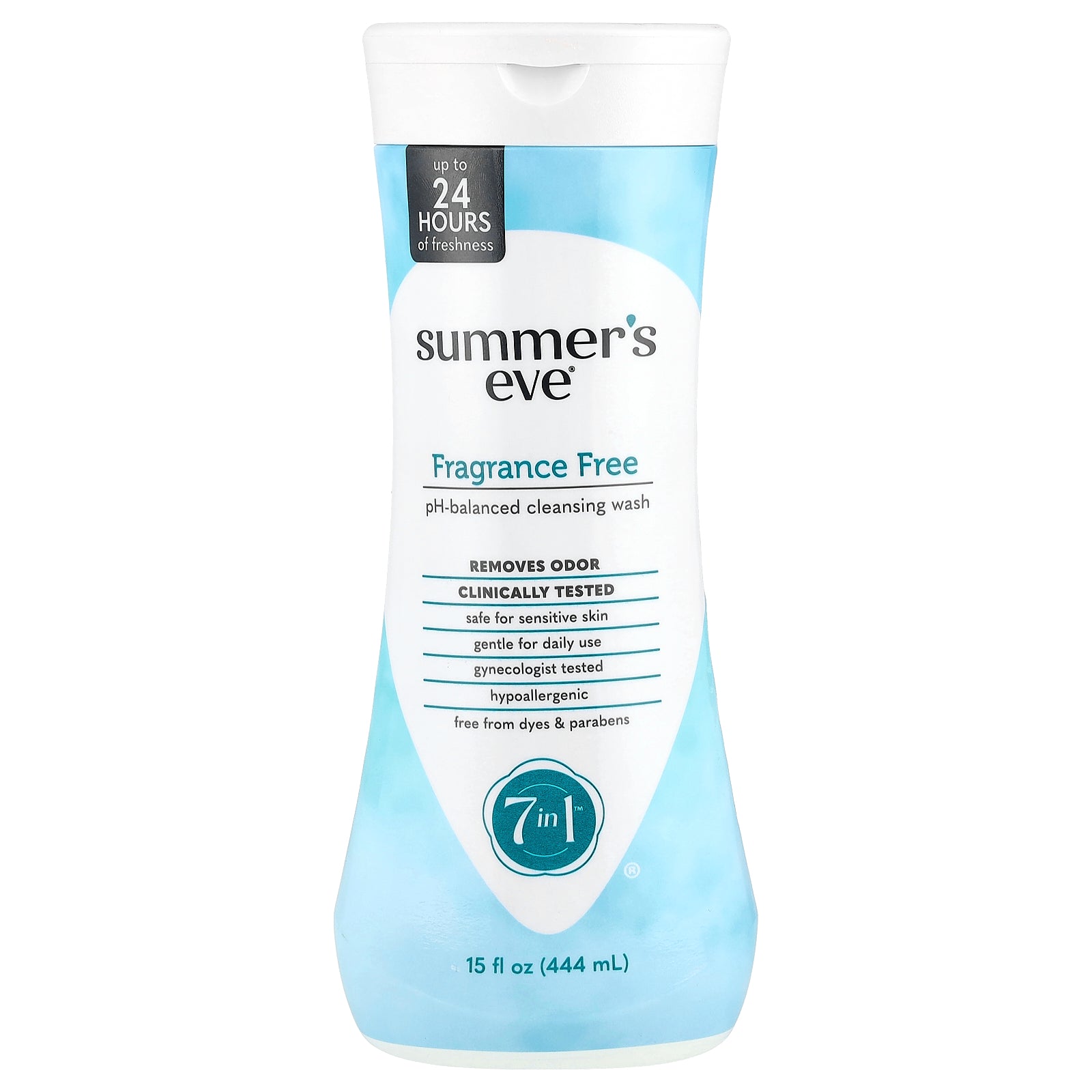 Summer's Eve, 7 in 1™ pH-Balanced Cleansing Wash, Fragrance Free, 15 fl oz (444 ml)