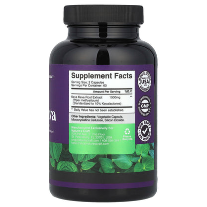 Nature's Craft, Kava Kava, 120 Capsules (500 mg per Capsule)