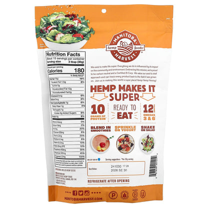 Manitoba Harvest, Hemp Hearts, Shelled Hemp Seeds, Delicious Nutty Flavor, 16 oz (454 g)